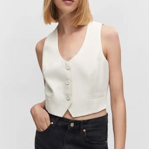 Mango Fitted Gilet Button Up Vest